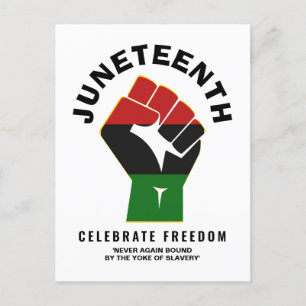 Geniet van vrijheid JUNETEENTH Briefkaart