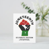 Geniet van vrijheid JUNETEENTH Briefkaart (Staand voorkant)