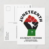 Geniet van vrijheid JUNETEENTH Briefkaart (Voorkant / Achterkant)