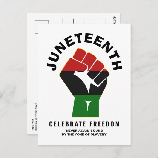 Geniet van vrijheid JUNETEENTH Briefkaart (Voorkant / Achterkant)