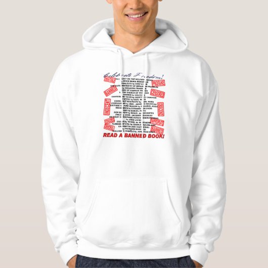 Geniet van vrijheid!  Lees een BANNED Book! (stamp Hoodie (Voorkant)