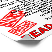 Geniet van vrijheid! Lees een BANNED Book! (stamp) Poster (Hoek)