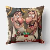 Geniet van vrolijk kerstfeest kussen (Achterkant)