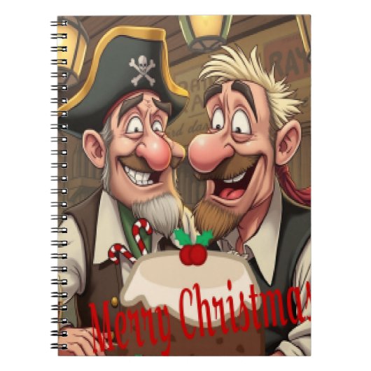 Geniet van vrolijk kerstfeest notitieboek (Voorkant)