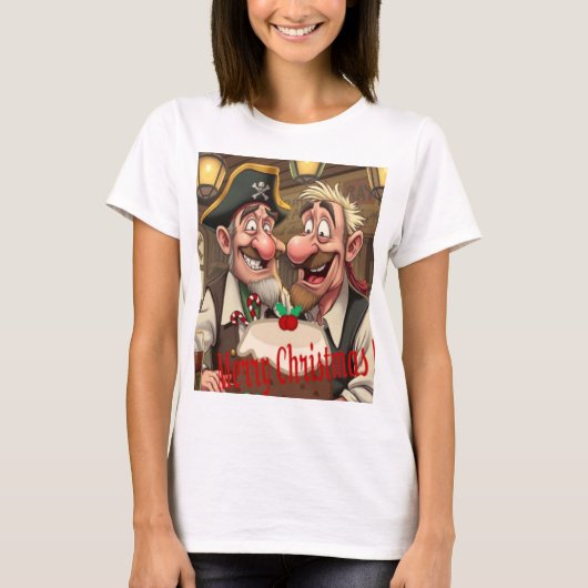Geniet van vrolijk kerstfeest t-shirt (Voorkant)