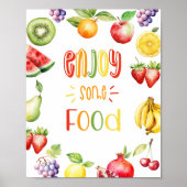 Geniet van wat eten Twee-tit frutti verjaardag Poster (Voorkant)