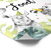 Geniet van wat 'Food Station Favor Boy Birthday'-t Poster (Hoek)