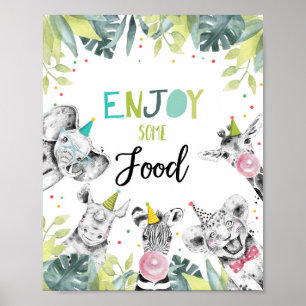 Geniet van wat 'Food Station Favor Boy Birthday'-t Poster
