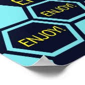 Geniet van zeshoek abstract poster (Hoek)