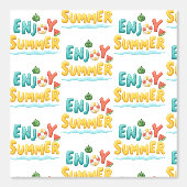 Geniet van zomerse tekstillustraties behang (Voorkant)