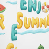 Geniet van zomerse tekstillustraties behang (Zoom)