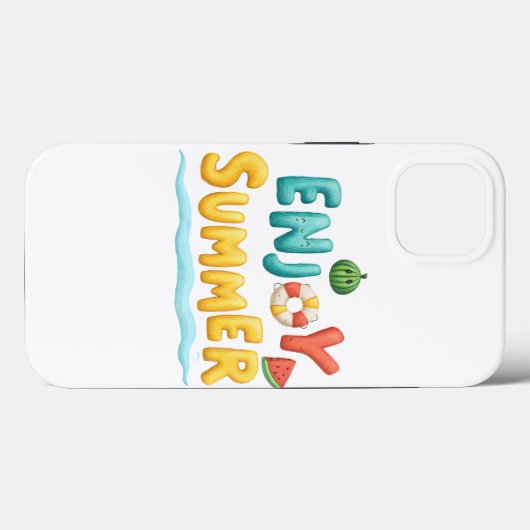 Geniet van zomerse tekstillustraties Case-Mate iPhone case (Achterkant (horizontaal))