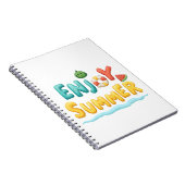 Geniet van zomerse tekstillustraties notitieboek (Rechterzijde)