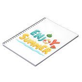 Geniet van zomerse tekstillustraties notitieboek (Linkerzijde)