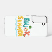 Geniet van zomerse tekstillustraties samsung galaxy hoesje (Achterkant horizontaal)