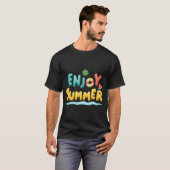 Geniet van zomerse tekstillustraties t-shirt (Voorkant volledig)