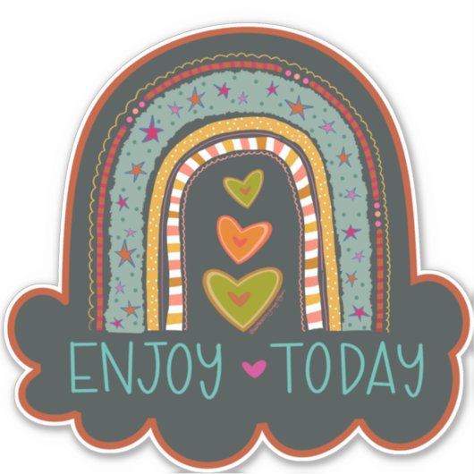 Geniet vandaag nog van Rainbow Inspirivity Enourag Sticker (Voorkant)