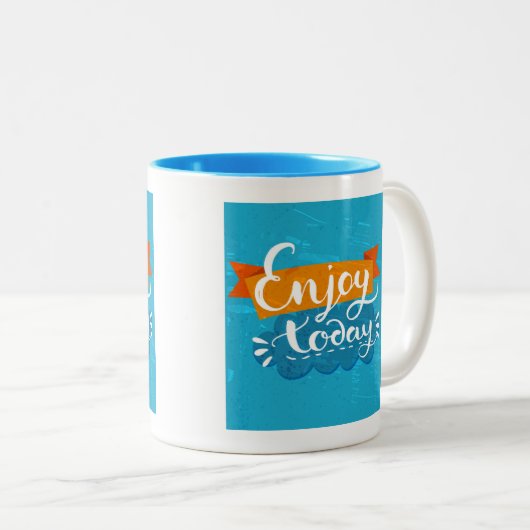 Geniet vandaag nog van tweekleurige koffiemok (Voorkant rechts)