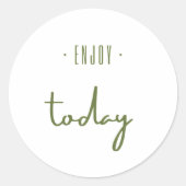 geniet vandaag. Stickers en labels (Voorkant)