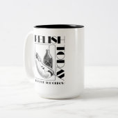 Geniet vandaag tweekleurige koffiemok (Voorkant links)