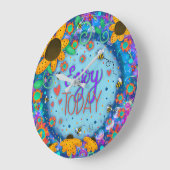 Geniet vandaag van leuke Schattigee blauwe grillig Grote Klok (Hoek)