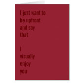 Geniet visueel van Frank Naughty Compliment Kaart (Voorkant)