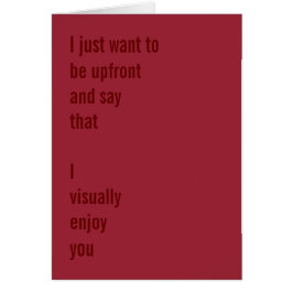 Geniet visueel van Frank Naughty Compliment Kaart