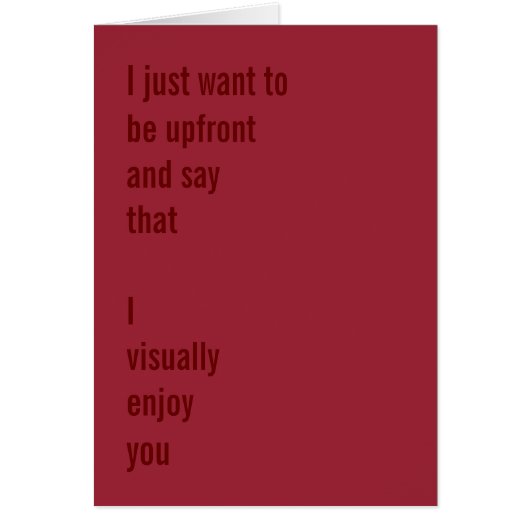 Geniet visueel van Frank Naughty Compliment Kaart (Voorkant)