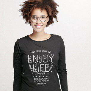 Genieten Life Library Slim T-shirt