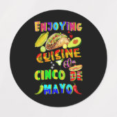 Genieten van de keuken op Cinco de Mayo Labels (Design 1)