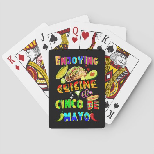 Genieten van de keuken op Cinco de Mayo Pokerkaarten (Achterkant)
