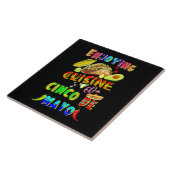 Genieten van de keuken op Cinco de Mayo Tegeltje (Zijkant)