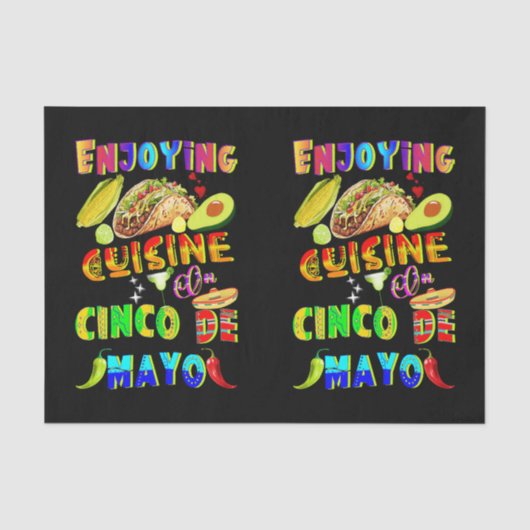 Genieten van de keuken op Cinco de Mayo Tissuepapier (Voorkant)