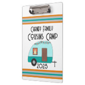 Genieten van de reis neven kamp retro camper klembord (Links)