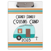 Genieten van de reis neven kamp retro camper klembord (Voorkant)