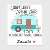 Genieten van de reis neven kamp retro camper sticker (Vel)