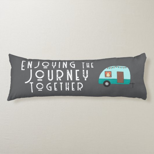 Genieten van de reis samen Retro Camper Lichaamskussen (Voorkant)