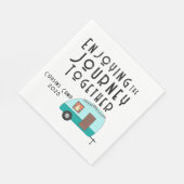 Genieten van de reis samen Retro Camper Servet (Hoek)