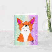 Genieten van de sneeuw! feestdagen kaart (Voorkant)