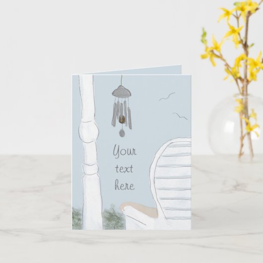 Genieten van de Wind Chimes Note Kaart (Gele Bloem)