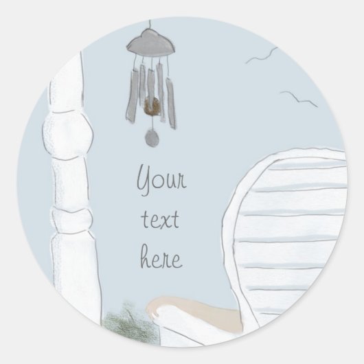 Genieten van de Wind Chimes Stickers (Voorkant)