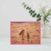 genieten van de zomerzonsondergang briefkaart (Staand voorkant)