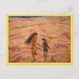 genieten van de zomerzonsondergang briefkaart