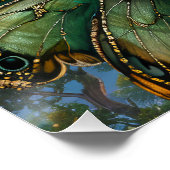 Genieten van de zonsondergang buiten haar huis perfect poster (Hoek)