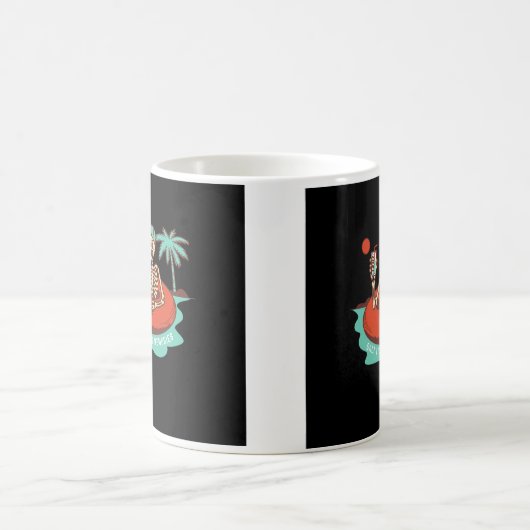 Genieten van een Cold One Skelet op een Koffiemok (Center)