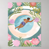 Genieten van een duik poster (Voorkant)