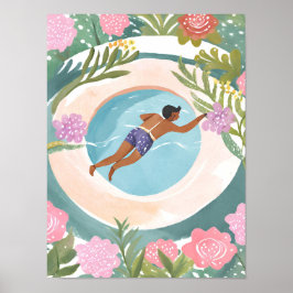 Genieten van een duik poster