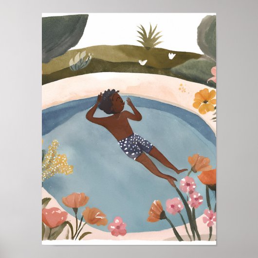 Genieten van een duik poster (Voorkant)