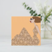 Genieten van Gentle Breeze Mode Illustratie Kaart (Staand voorkant)