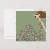 Genieten van Gentle Breeze Mode Illustratie Kaart (Voorkant / Achterkant)